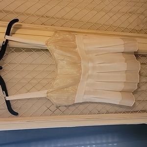 Cache white and gold top